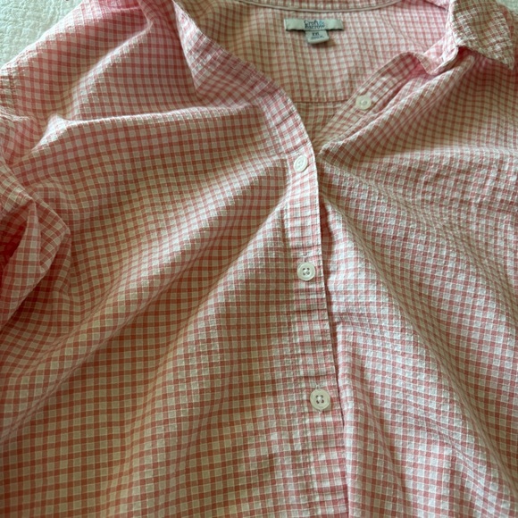Croft & Barrow Cotton Pink Gingham Button-Up Shirt XXL - Picture 9 of 9